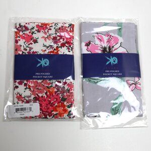4-Pack Egara Floral Multicolor and Gray Pre-folded Pocket Square Men's